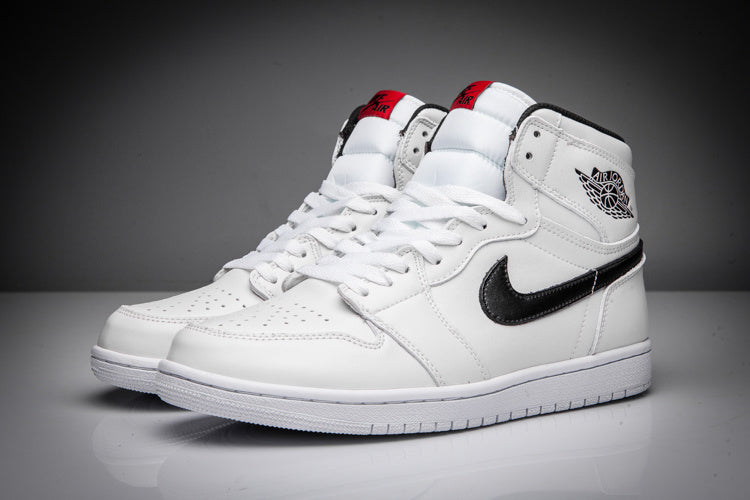 Air Jordan 1 High Sneakers in White and Black - product image from the listing.