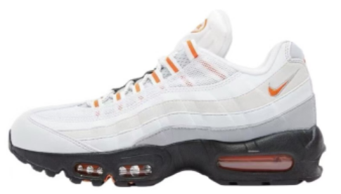 Nike Air Max 95 Sneakers in White Orange - product image from the listing.