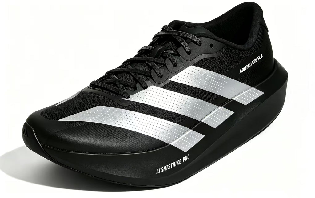 adidas Adizero Evo SL 2 Running Shoes in Black Silver - product image from the listing.