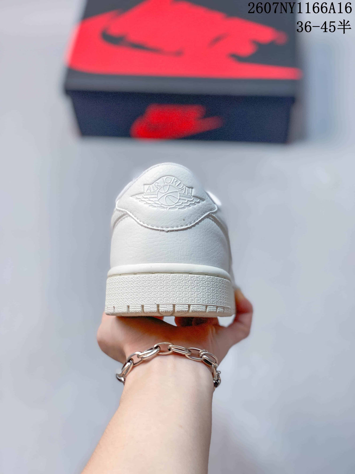 Nike Air Jordan 1 Low Sneakers in White 2607NY1166A16 - product image from the listing.
