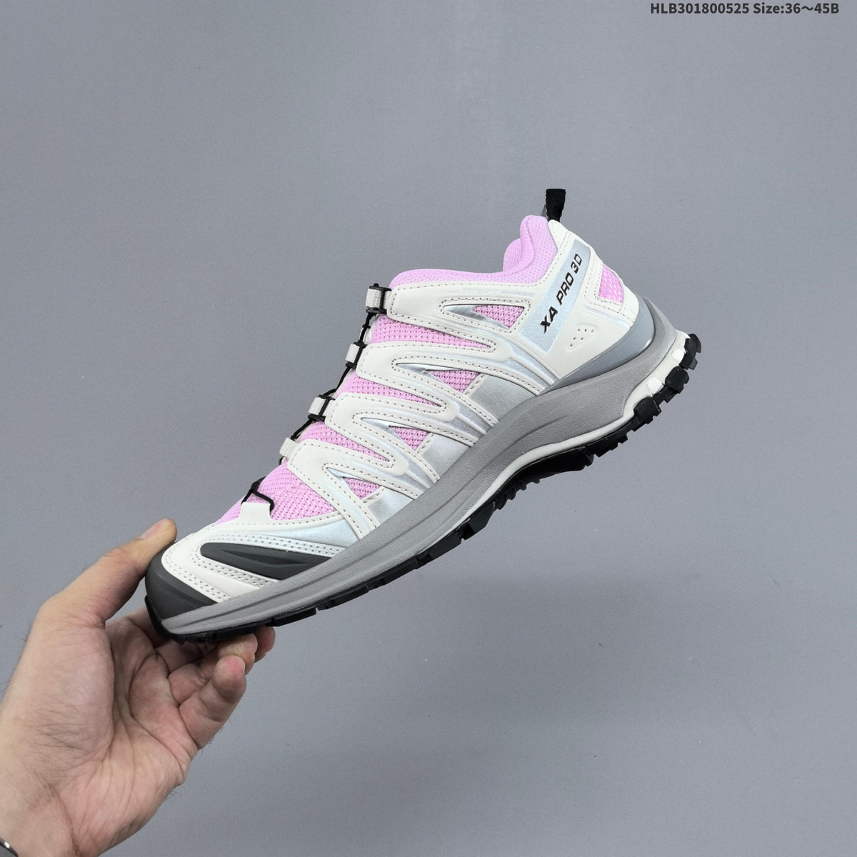 Salomon XA Pro 3D RIER Trail Running Shoes in Pink White - product image from the listing.
