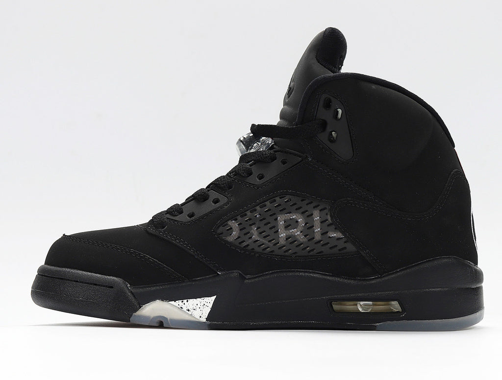 Air Jordan 5 Retro High-Top Sneakers in Black Silver AV9175-001 - product image from the listing.