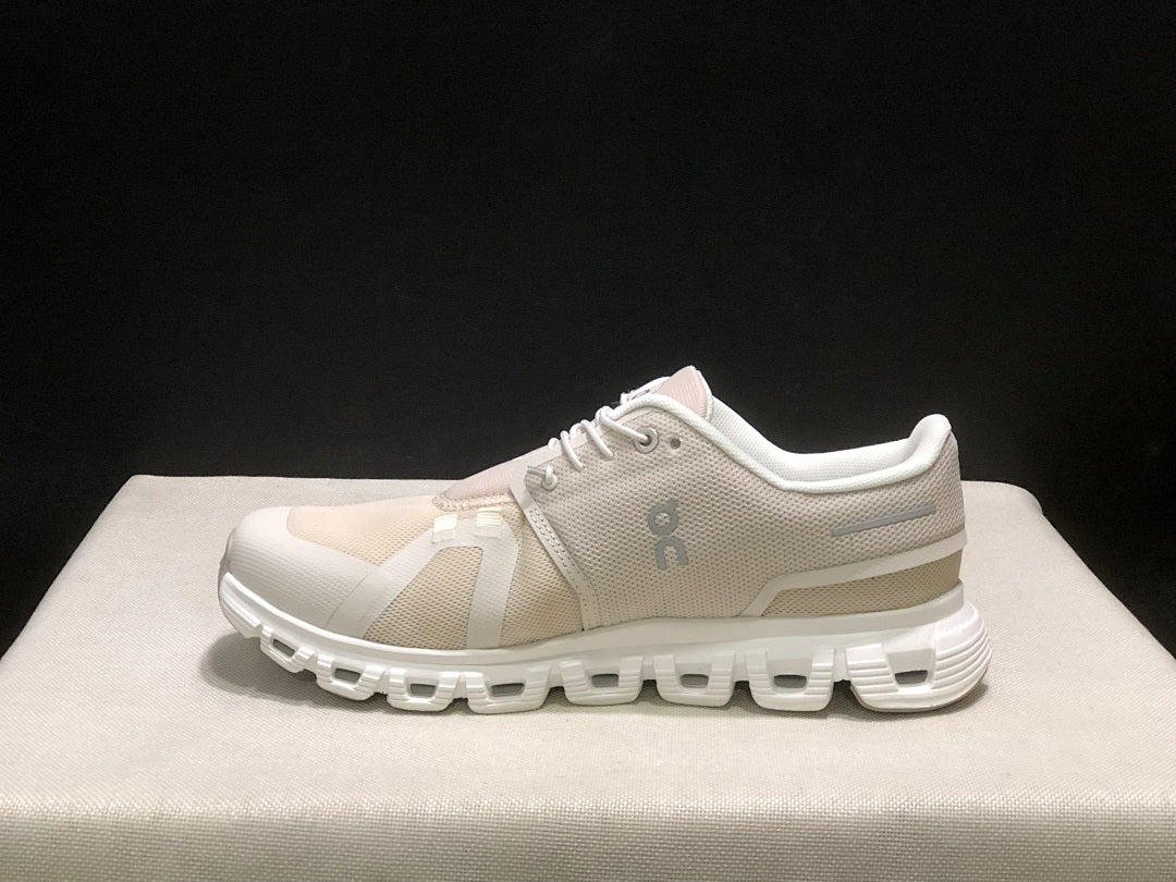Pearl White On Cloud 6 Sneakers - product image from the listing.