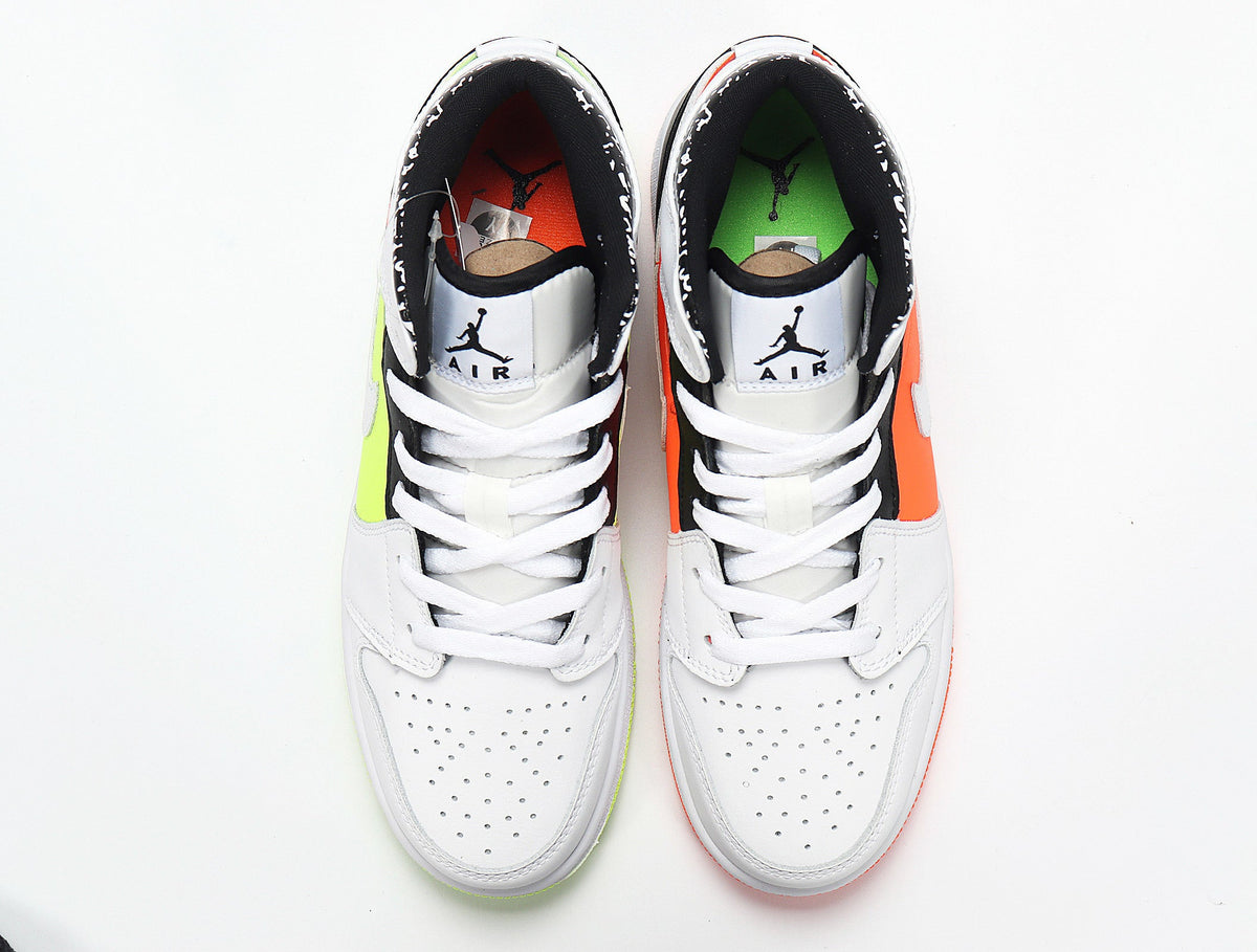 Jordan 1 Low Sneakers in Yellow Orange 554725-870 - product image from the listing.