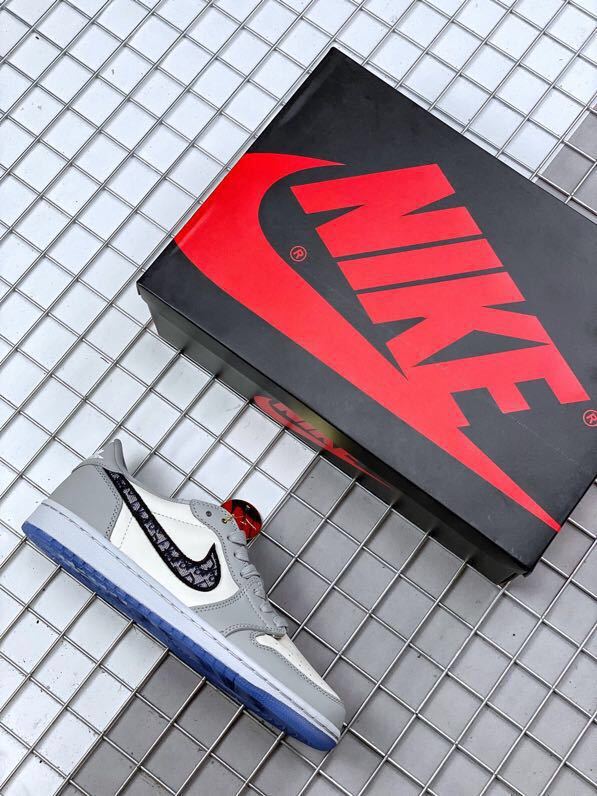 Dior x Air Jordan 1 Low Sneakers CN8608-002 in Grey - product image from the listing.