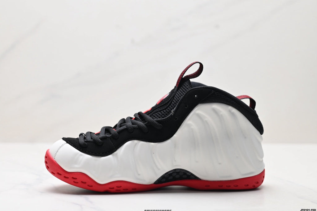 Nike Air Foamposite One Penny Hardaway Sneakers in White Black Red - product image from the listing.
