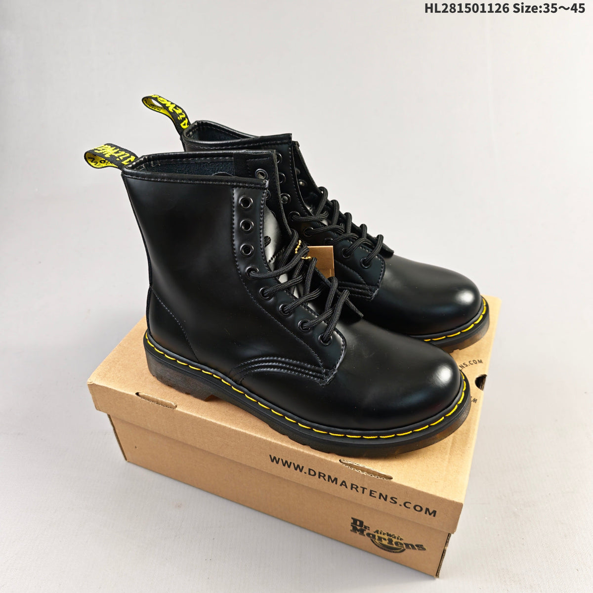 Dr. Martens 1460 Platform Lace-Up Boots, in Black and Brown - product image from the listing.