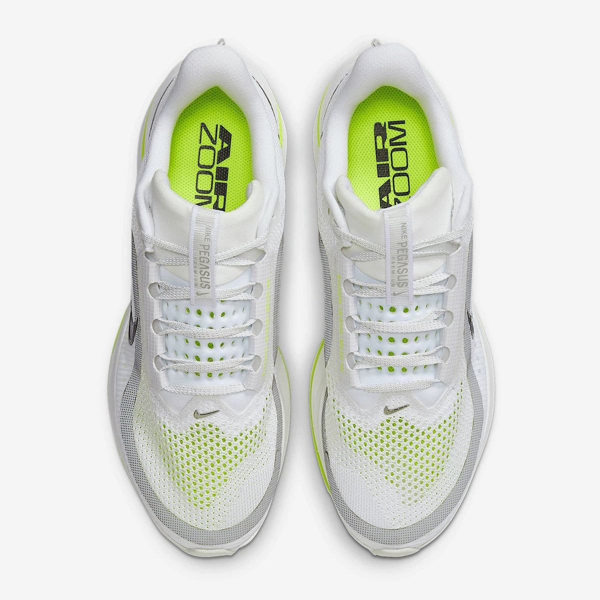 Nike Pegasus Premium Running Shoes in White Volt HQ2592-100 - product image from the listing.