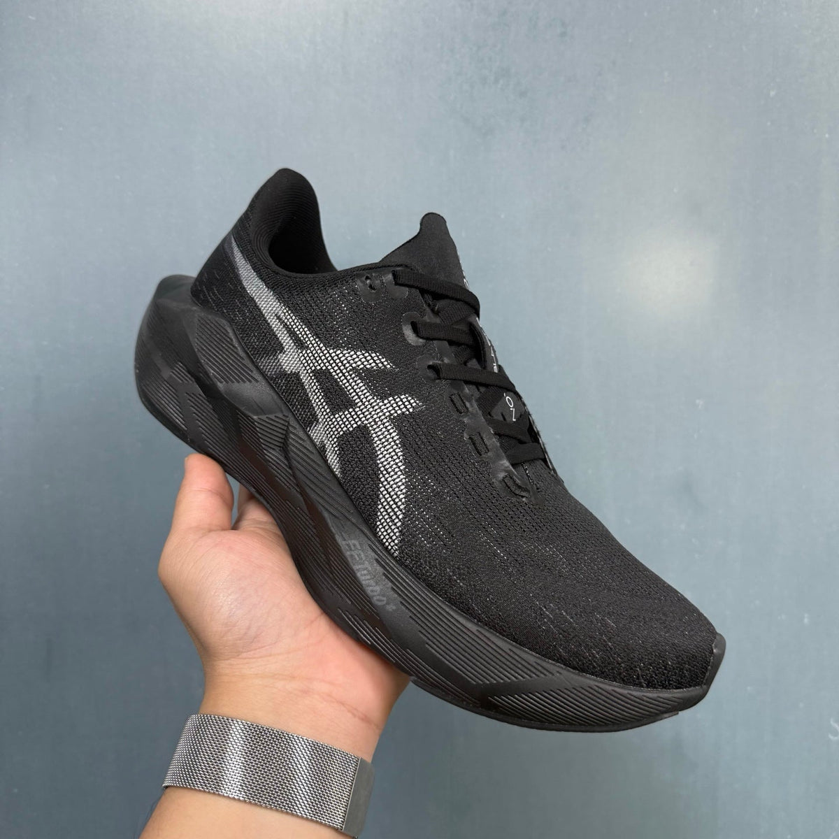 Nike N1 Running Sneakers in Black Knit - product image from the listing.