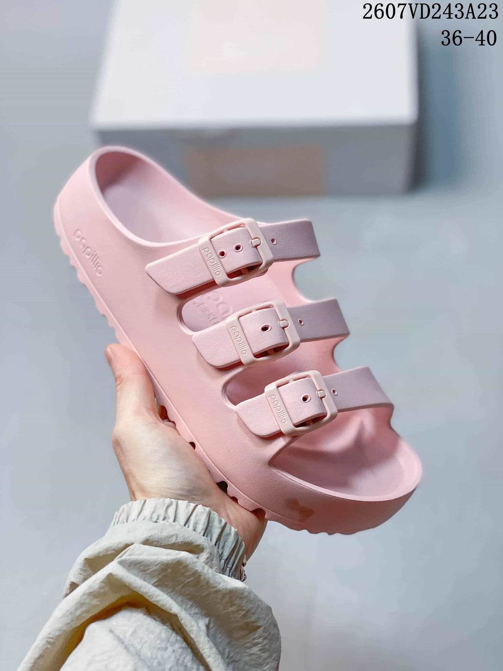 Papillio Arizona ESD Three-Strap Sandals by Birkenstock - product image from the listing.