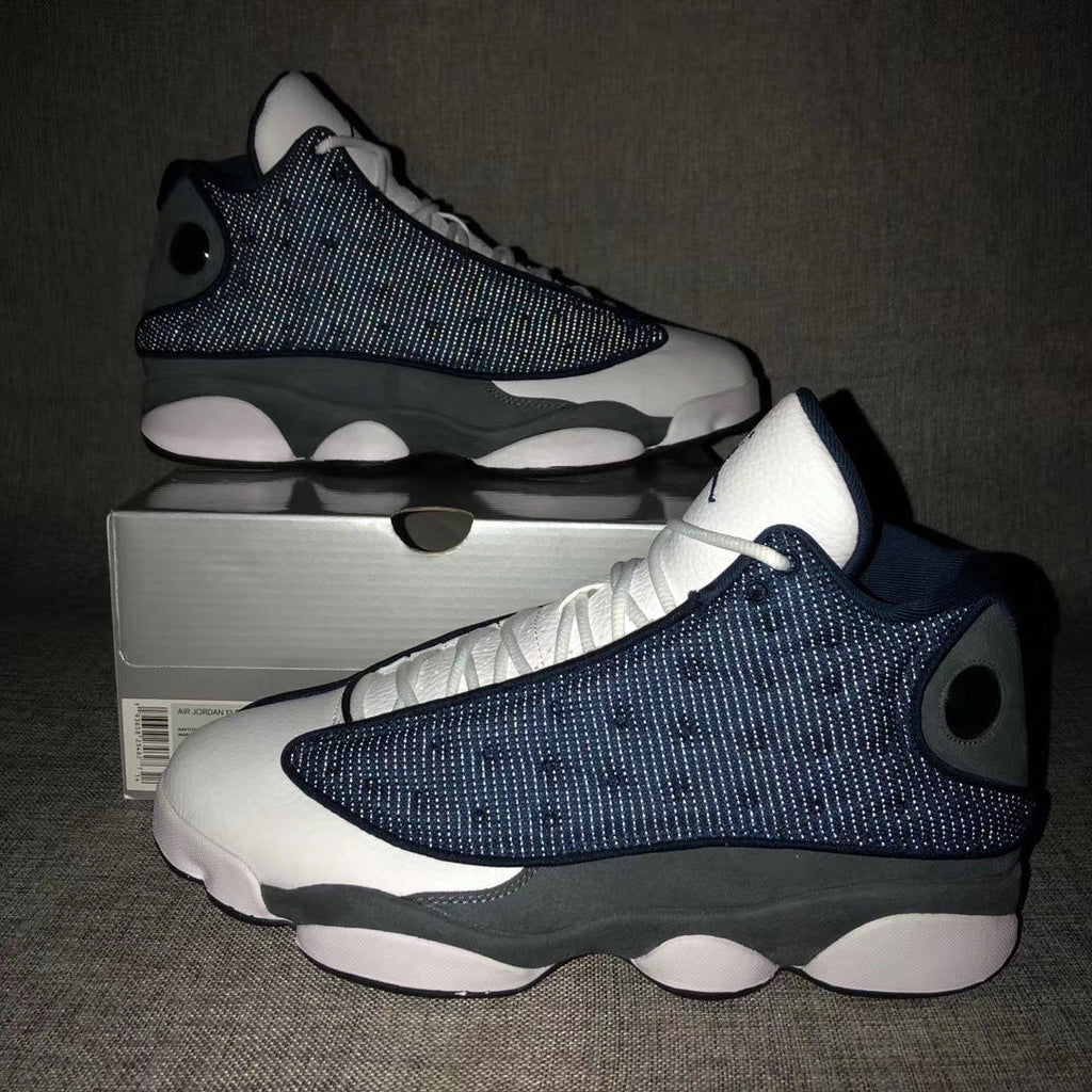 Air Jordan 13 Flint Navy Sneakers 414571-404 - product image from the listing.
