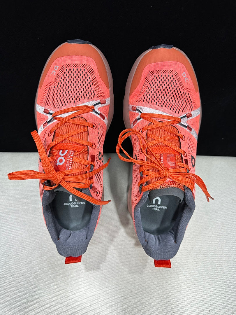 Orange On Cloudsurfer Trail Running Shoes - product image from the listing.