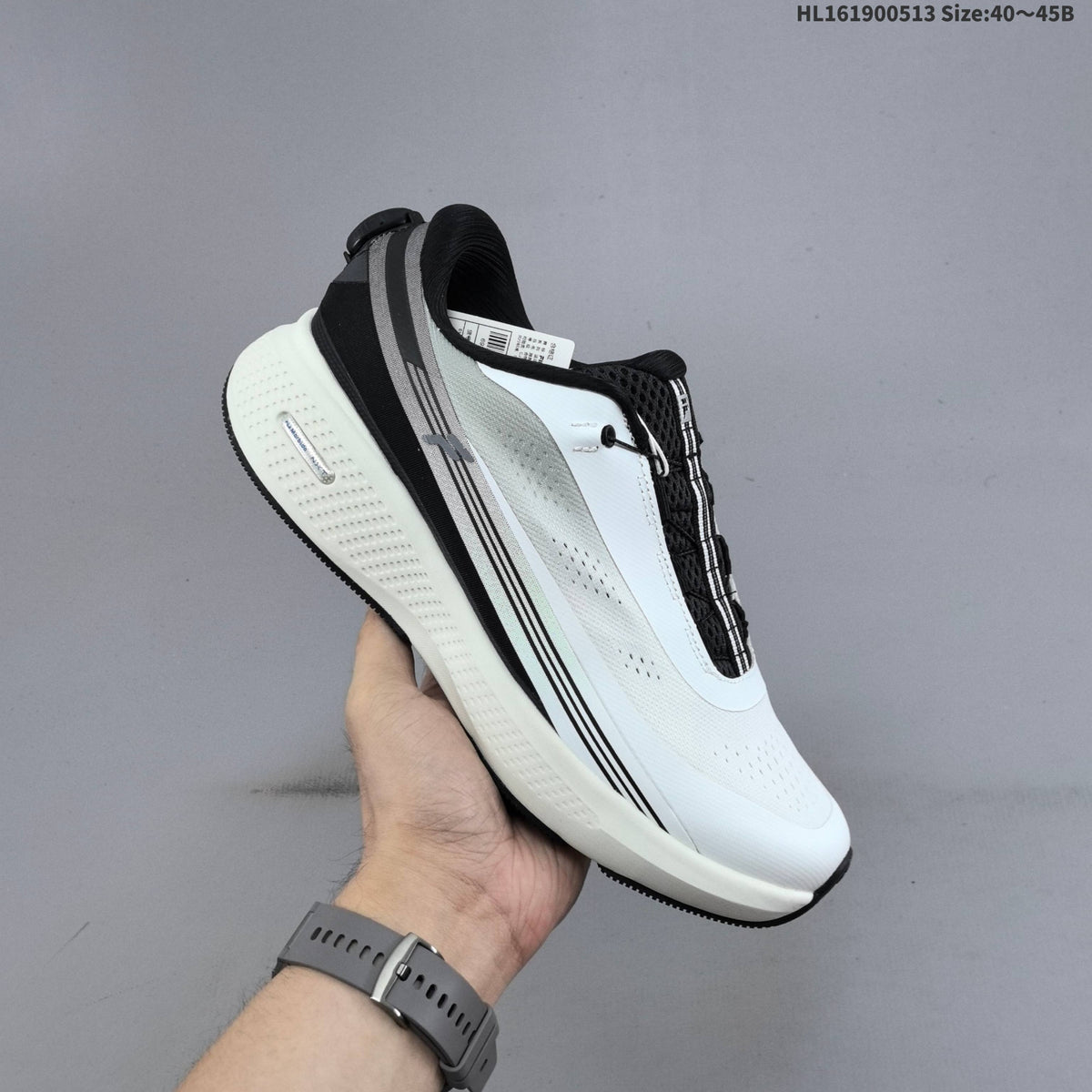 FILA Nuvole Run 3+ Running Shoes, in White and Black - product image from the listing.
