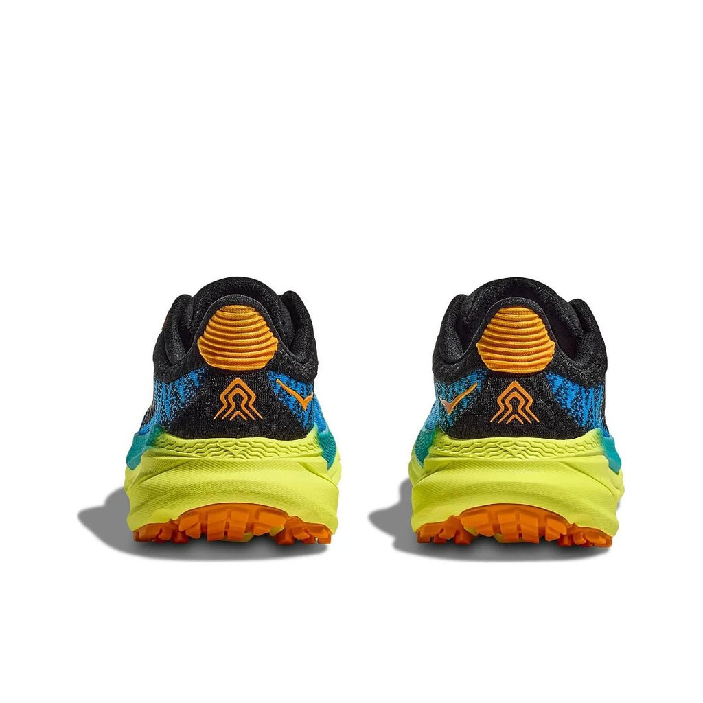 HOKA Challenger 7 Trail Running Shoes in Blue Yellow - product image from the listing.