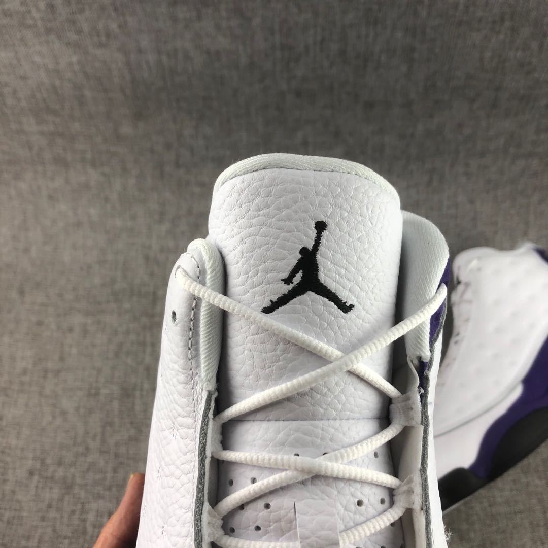 Air Jordan 13 Lakers Sneakers White Purple 414571-105 - product image from the listing.
