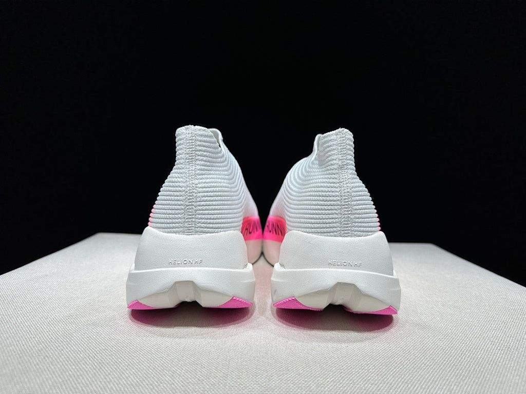 Pink and White On Cloudboom Strike LS Running Shoes - product image from the listing.