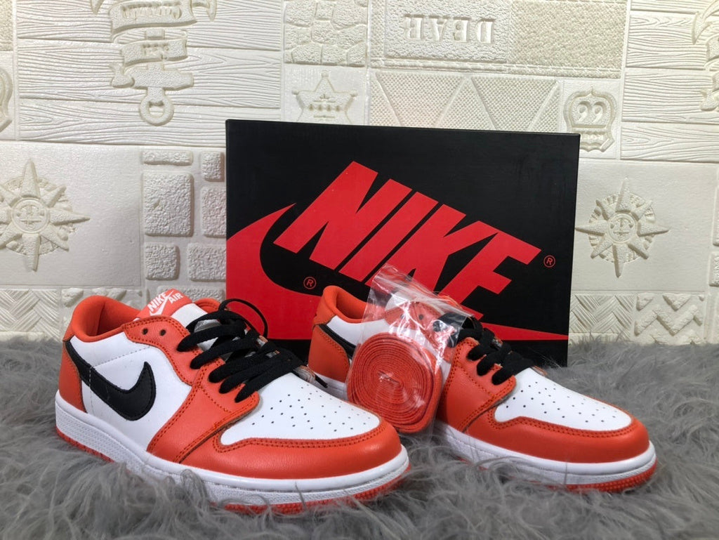Nike Air Jordan 1 Low Sneakers in White Orange CZ0790-801 - product image from the listing.