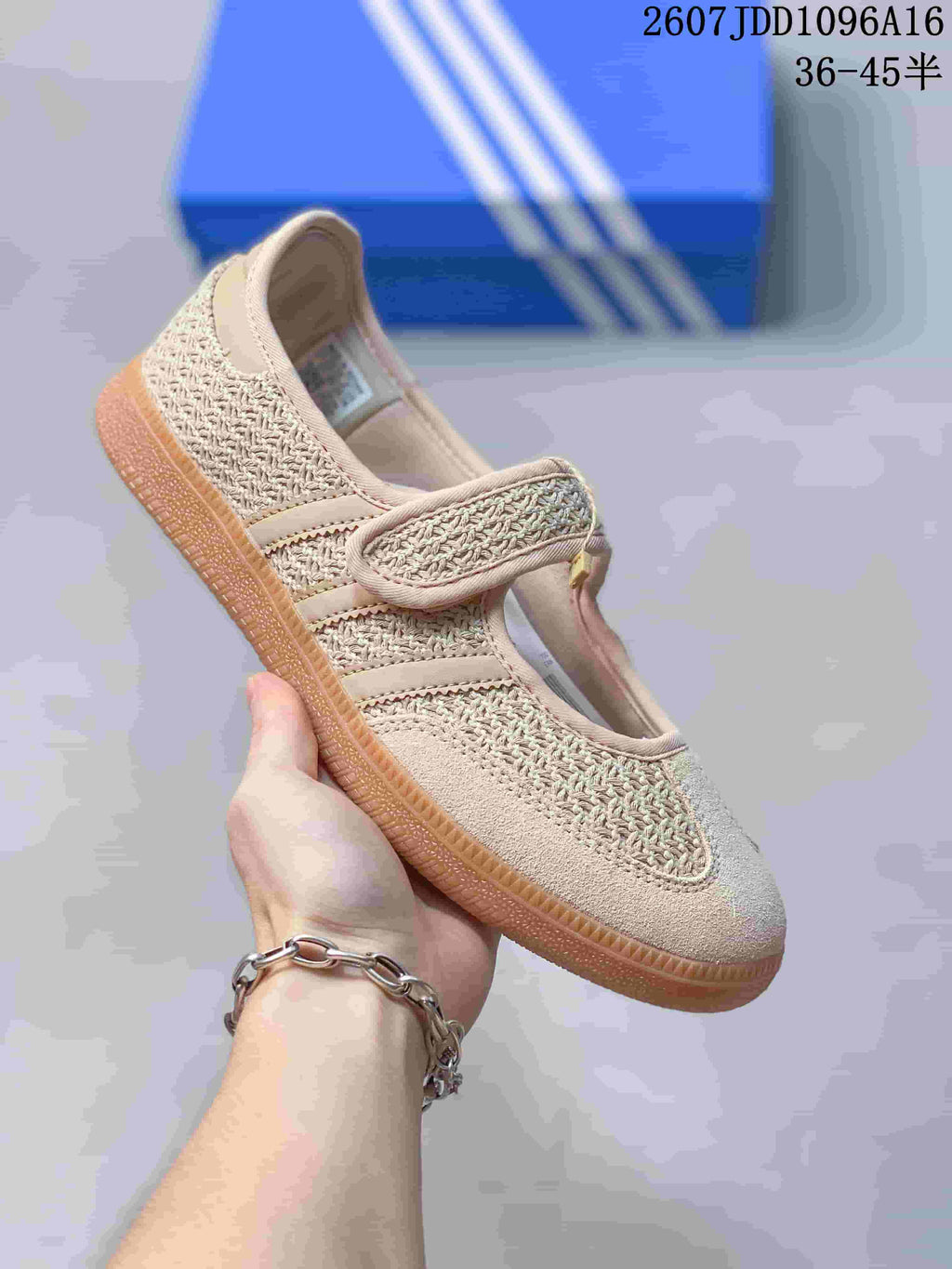 Adidas Originals Samba Jane W Velcro Sneakers in Beige 711060TIT - product image from the listing.