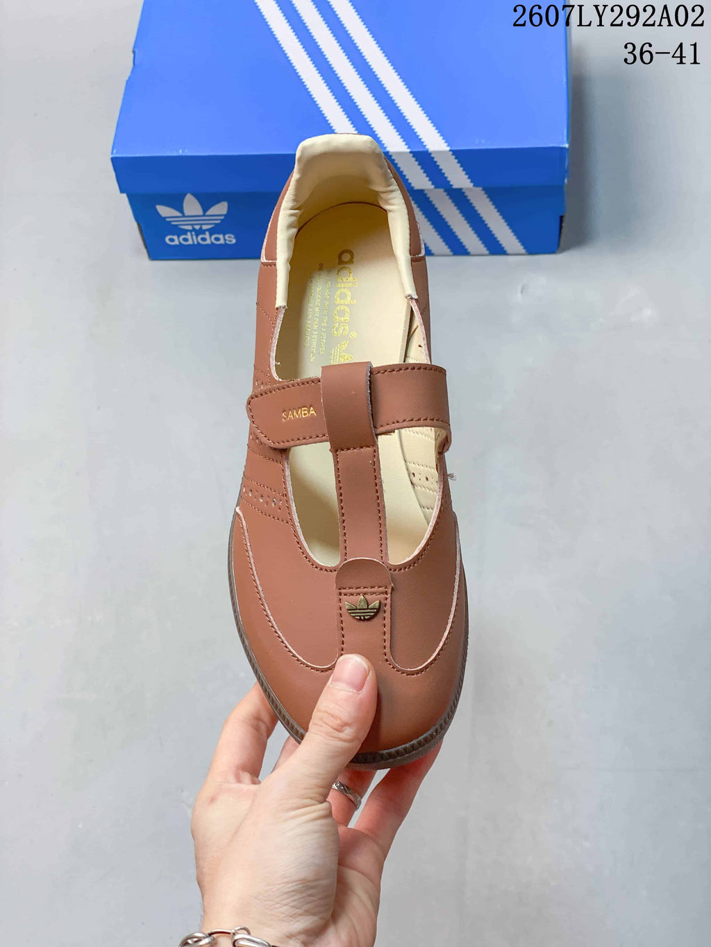 adidas Samba Jane Mary Jane Sneakers in Brown 2607LY292A02 - product image from the listing.