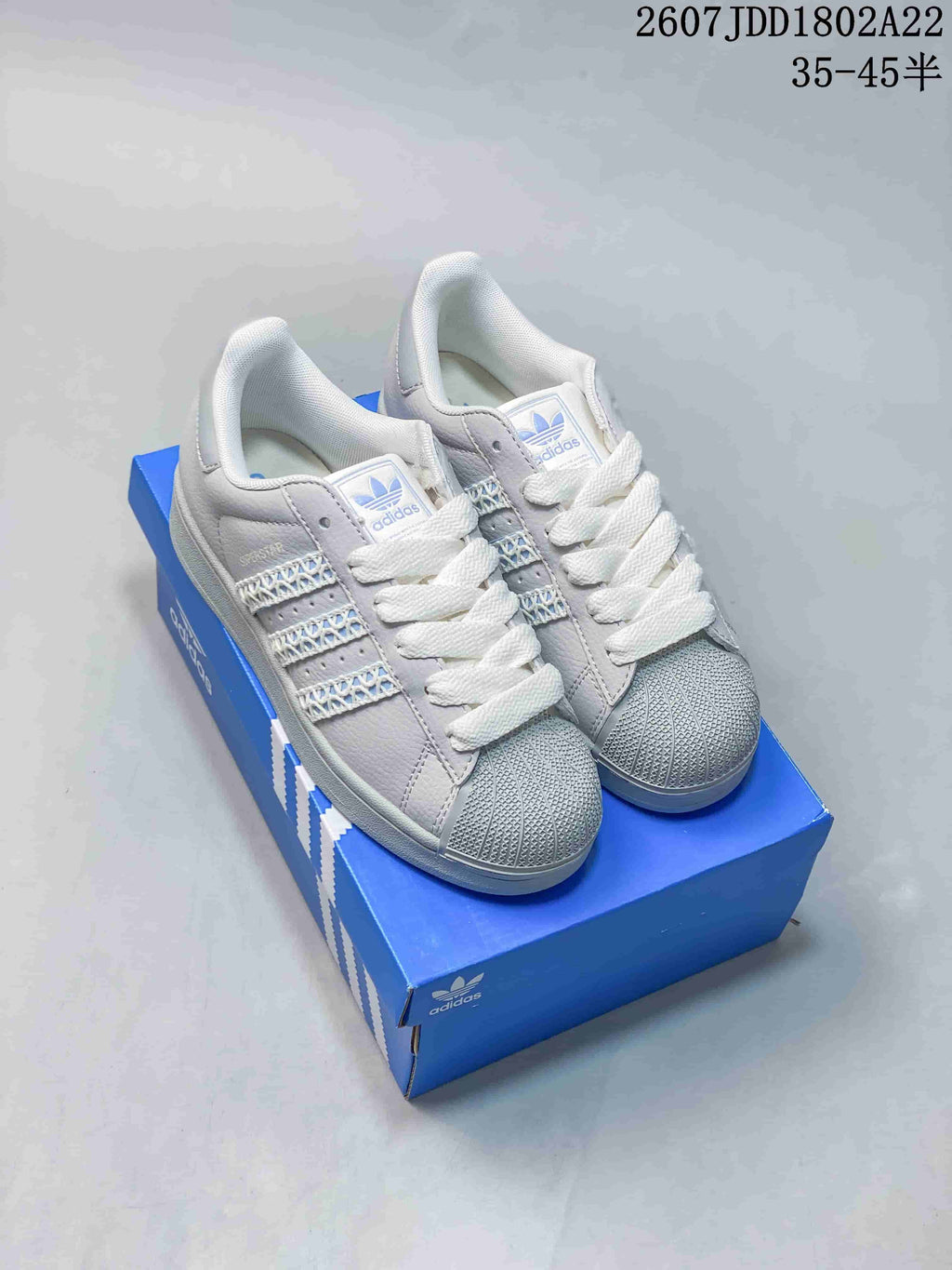 Adidas Superstar Sneakers Lavender and in White HQ2646 - product image from the listing.