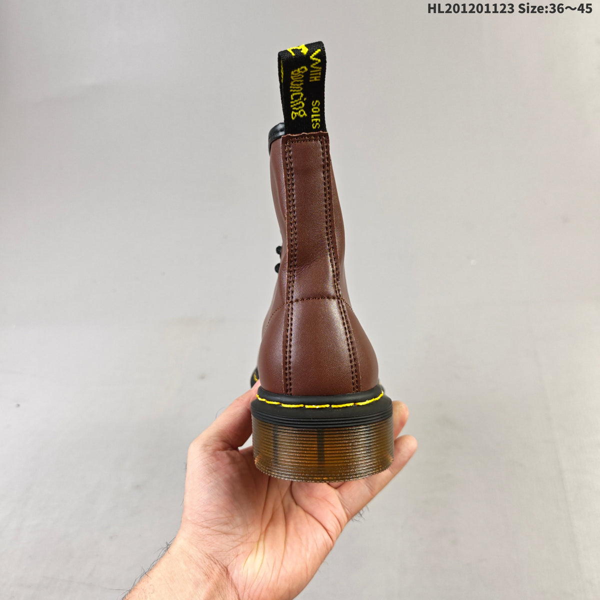 Brown Dr. Martens 1460 Bex 8-Eye Boots - product image from the listing.