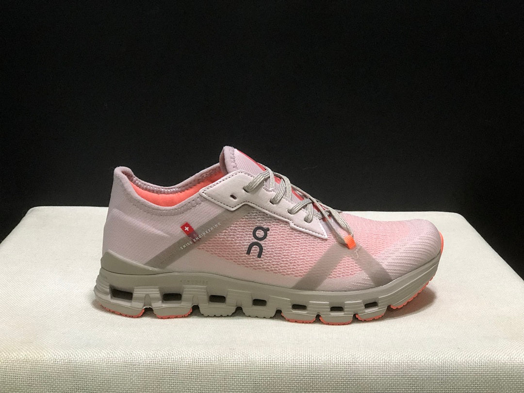 Pink and Gray On Cloud X 4 AD Sneakers - product image from the listing.