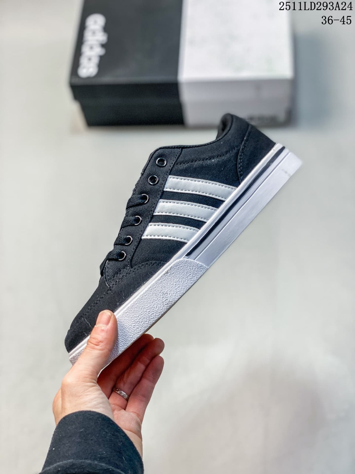 adidas GVP Canvas STR Sneakers in Black White B23999 - product image from the listing.