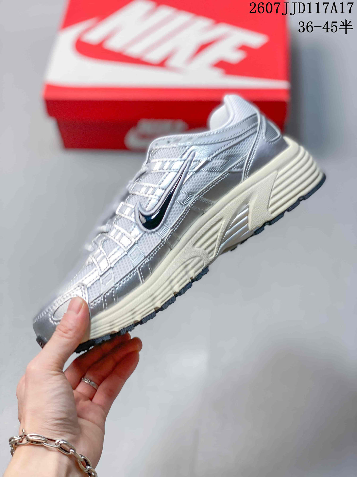 Nike P-6000 Sneakers in White Silver 2607JJD117A17 - product image from the listing.