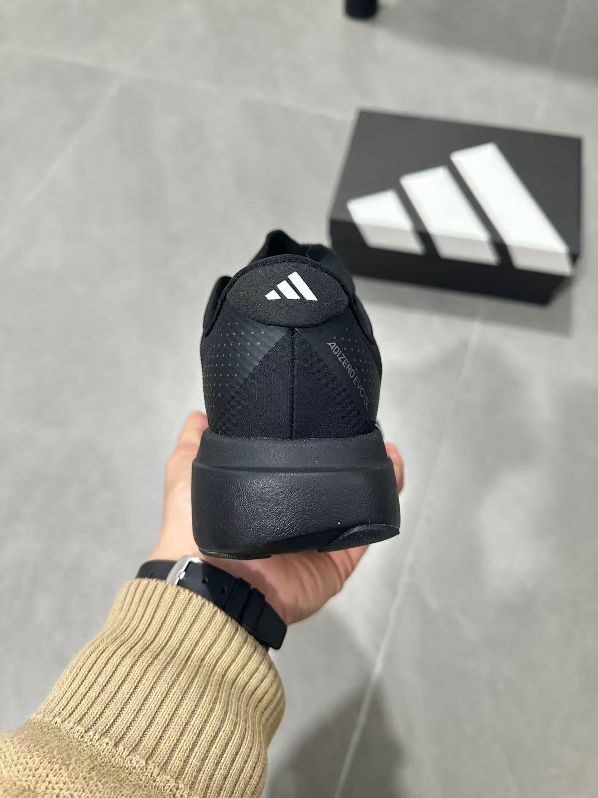 Adidas Lightstrike Pro Running Shoes in Black White KJ3595 - product image from the listing.