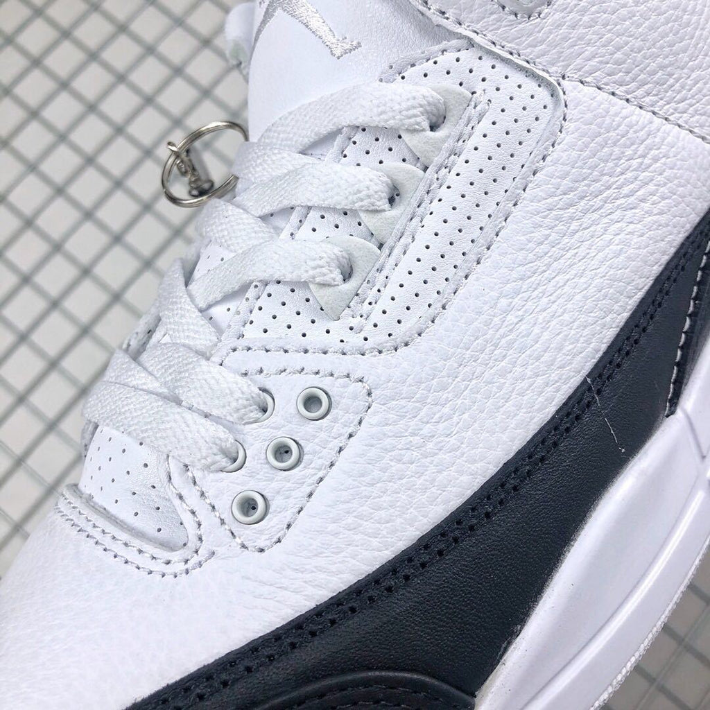 Fragment x Air Jordan 3 Sneakers in White Black - product image from the listing.