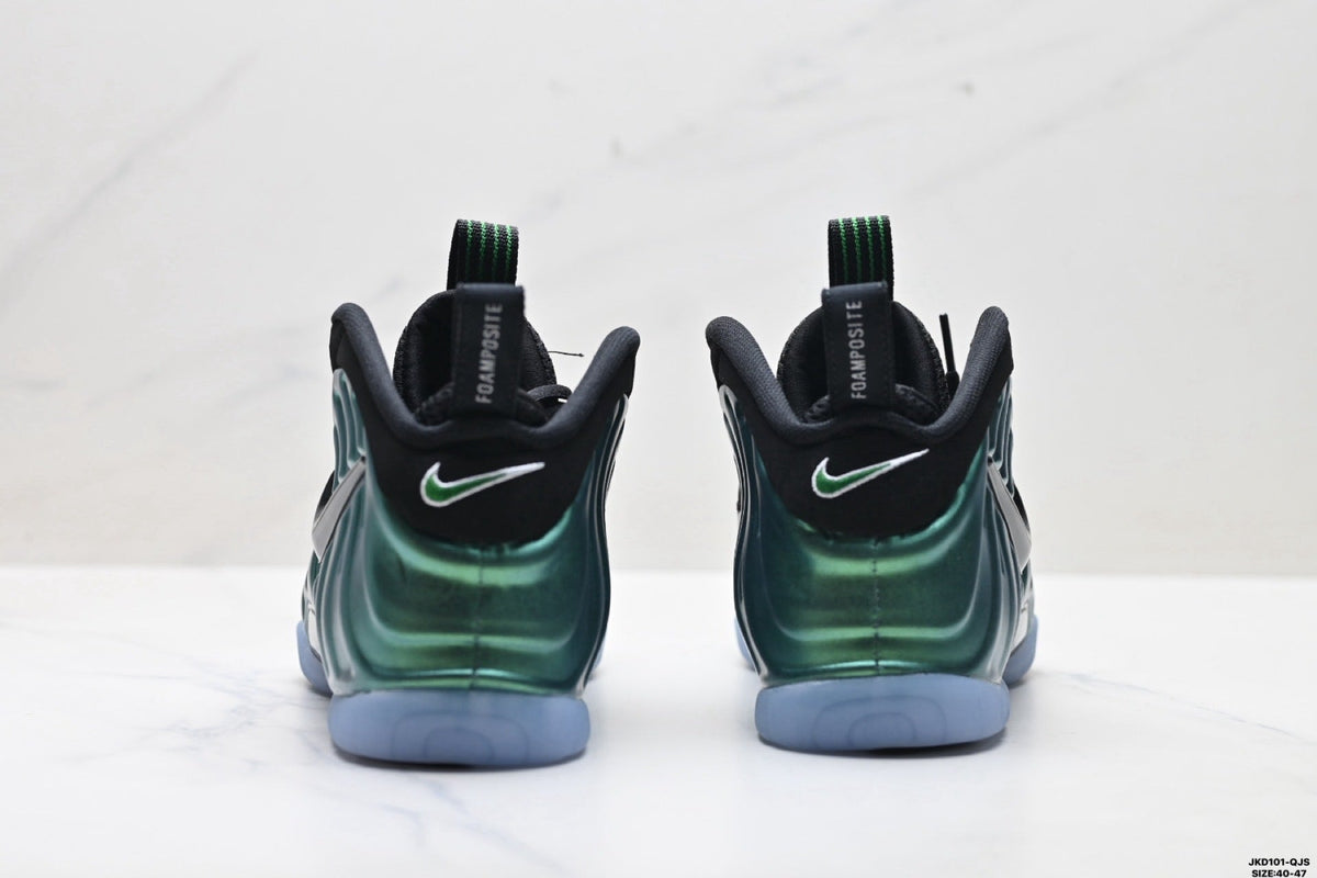 Nike Air Foamposite One Huarache Sneakers in Black Green - product image from the listing.