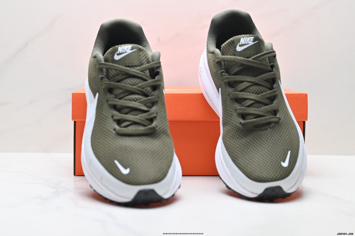 Nike Revolution 8 Running Shoes in Olive Green and White - product image from the listing.