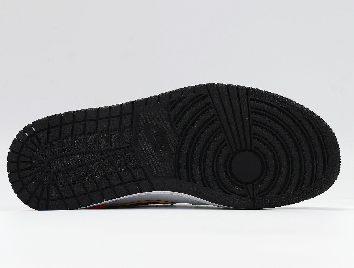 Rainbow Sneakers, Style - Jordan 1 Retro High OG 554725-128 - product image from the listing.