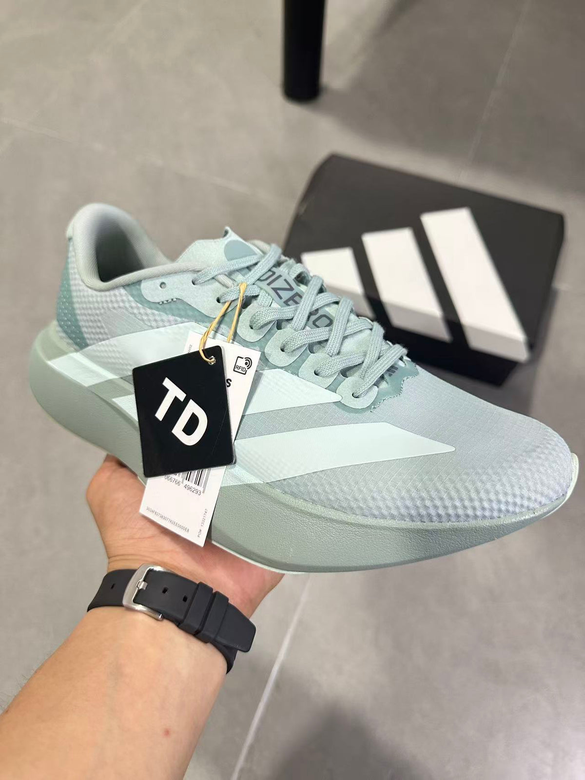 Adidas Lightstrike Pro Running Shoes, in Pale Green - product image from the listing.