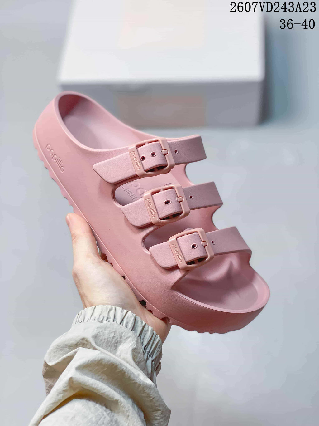 Papillio Arizona ESD Three-Strap Sandals by Birkenstock - product image from the listing.