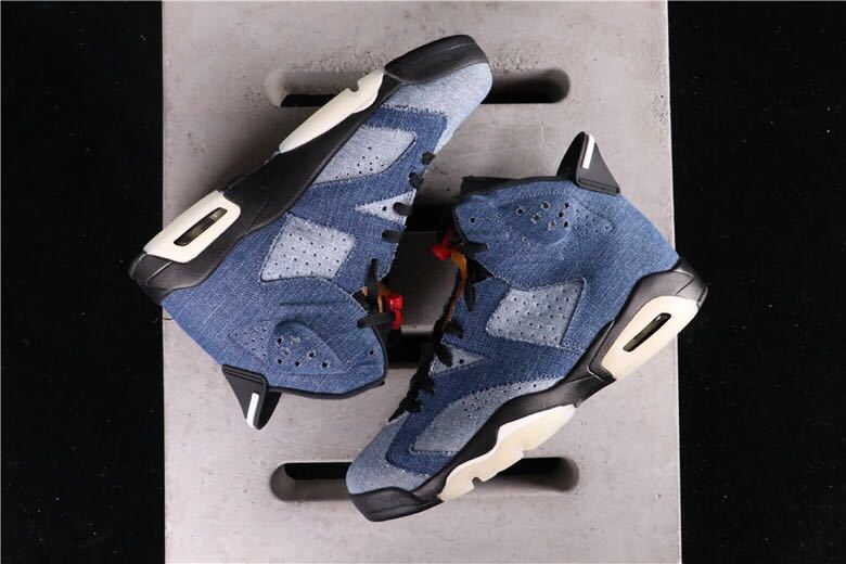 Air Jordan 6 Washed Denim Sneakers - product image from the listing.