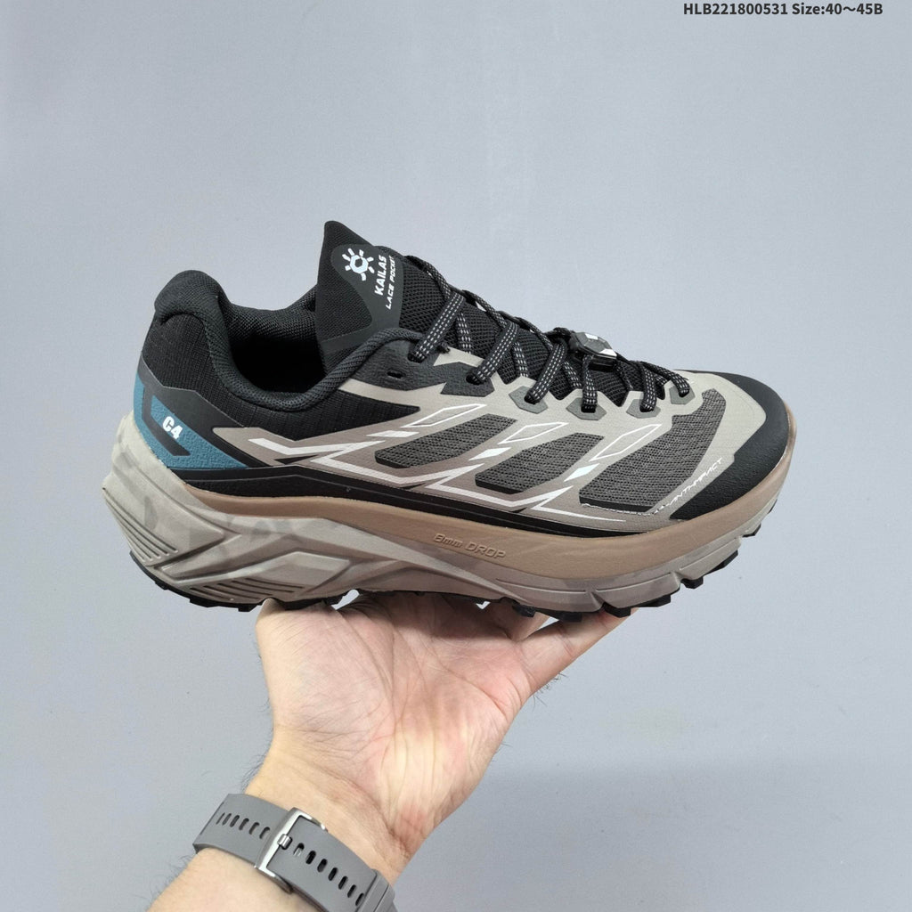 KAILAS C4 Low-Top Trail Running Shoes, in Gray and Black - product image from the listing.