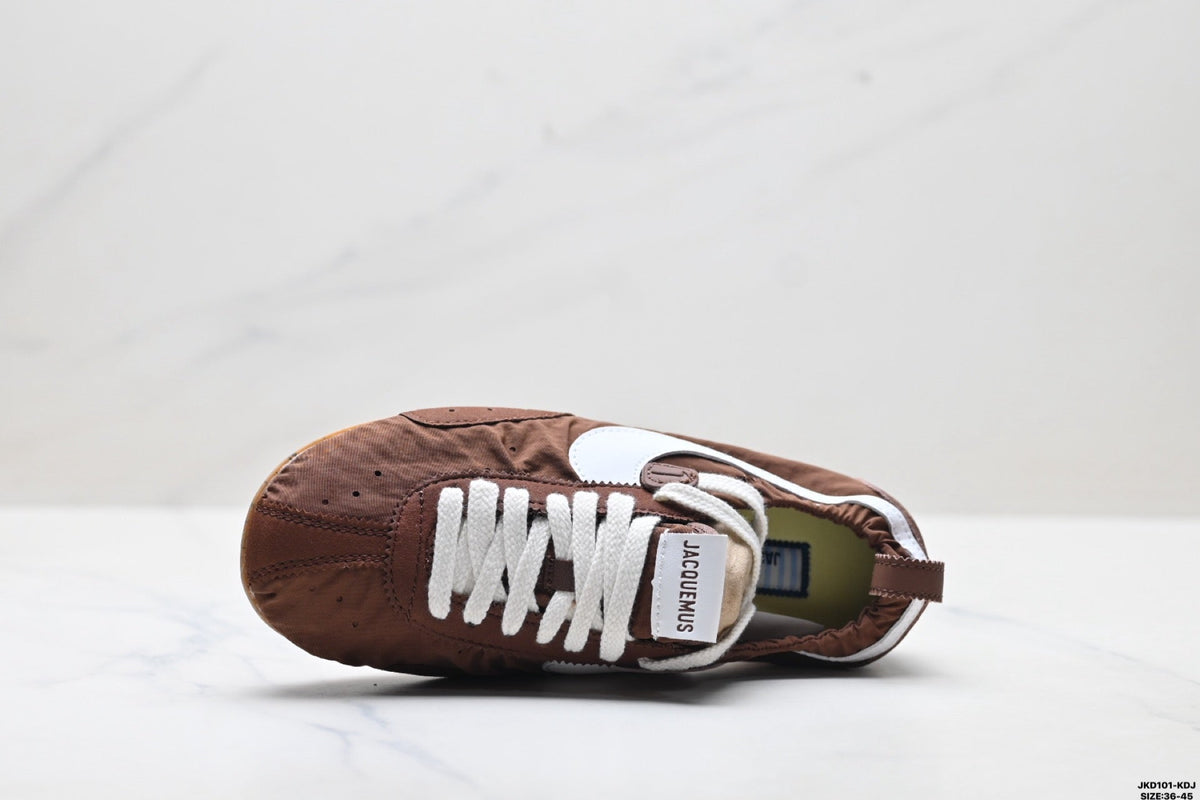 Brown and White Nike Jacquemus Low-Profile Sneakers - product image from the listing.