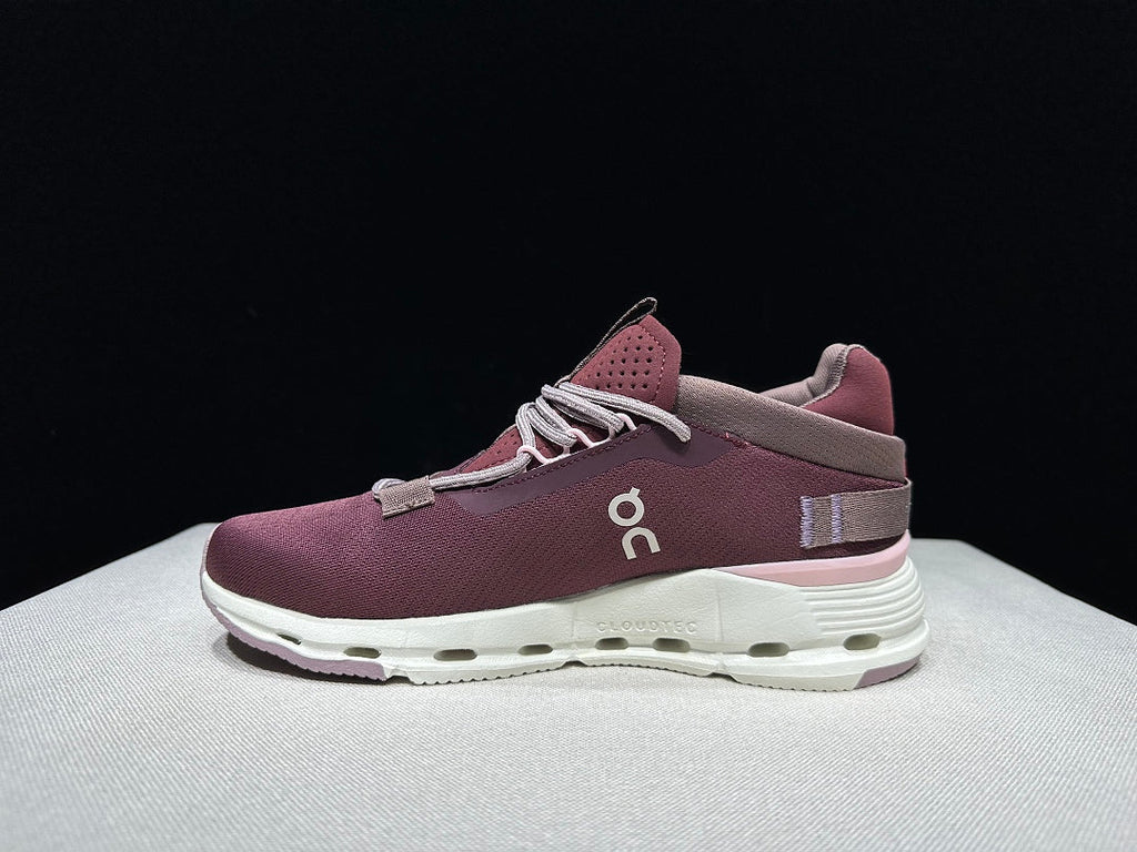 On Cloudnova 2 Trainers in Maroon and Peony - product image from the listing.