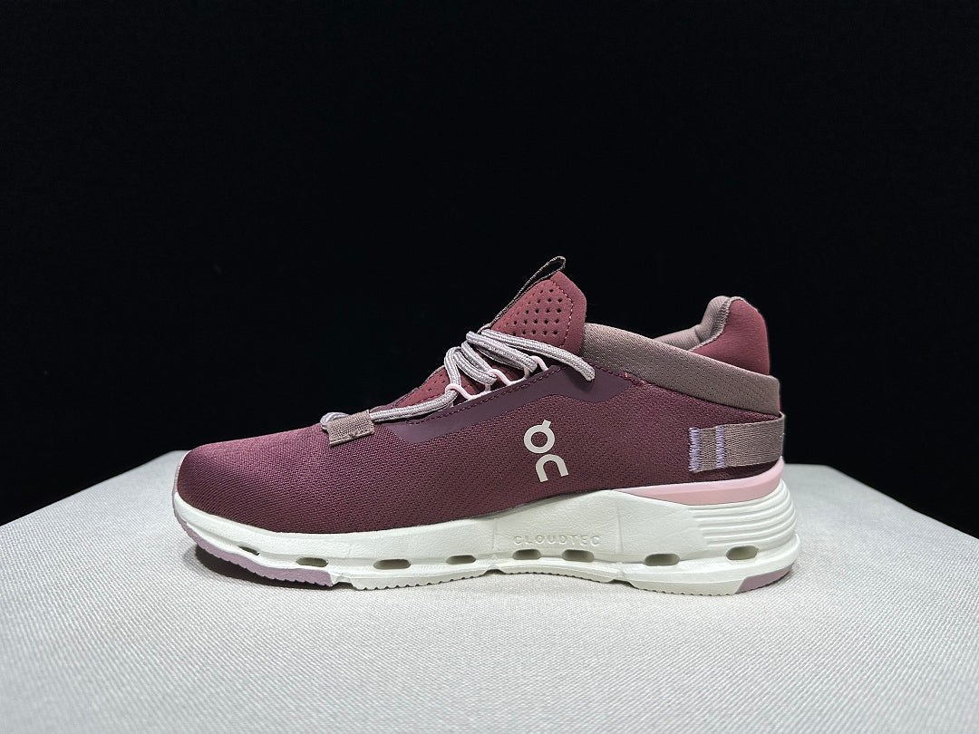 On Cloudnova 2 Trainers in Maroon and Peony - product image from the listing.