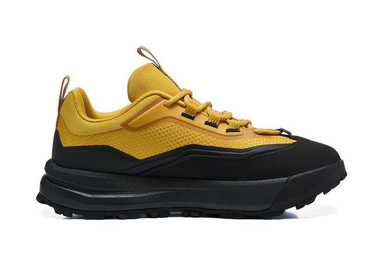 The North Face Yellow and Black Low-Cut Trail Sneakers - product image from the listing.