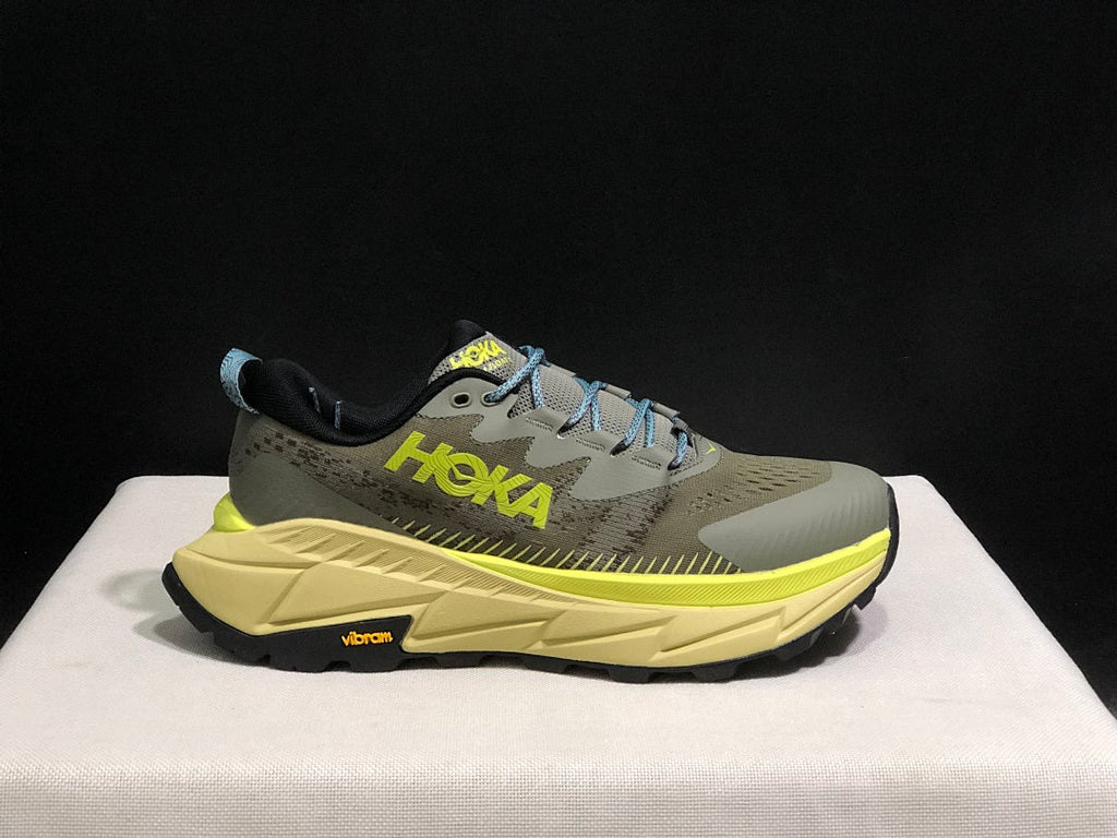 HOKA Skyline Float X Trail Running Shoes, in Olive Yellow - product image from the listing.