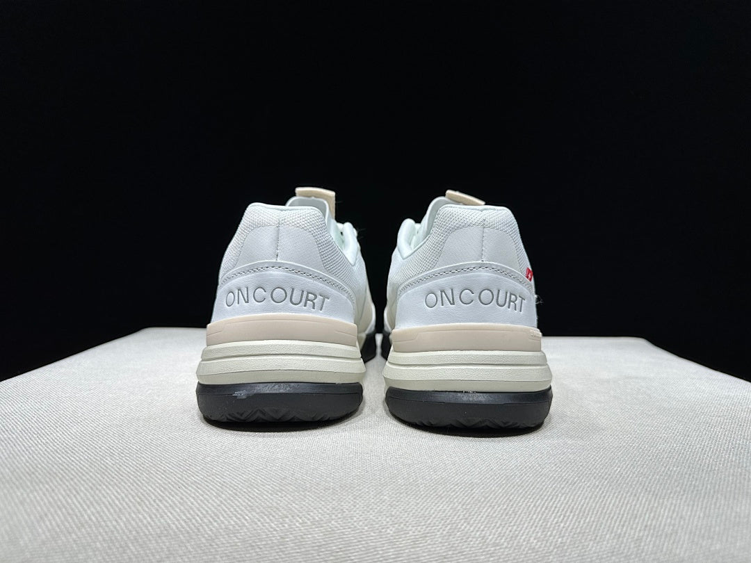 On The Roger Advantage Pro White and Beige Court Trainers - product image from the listing.