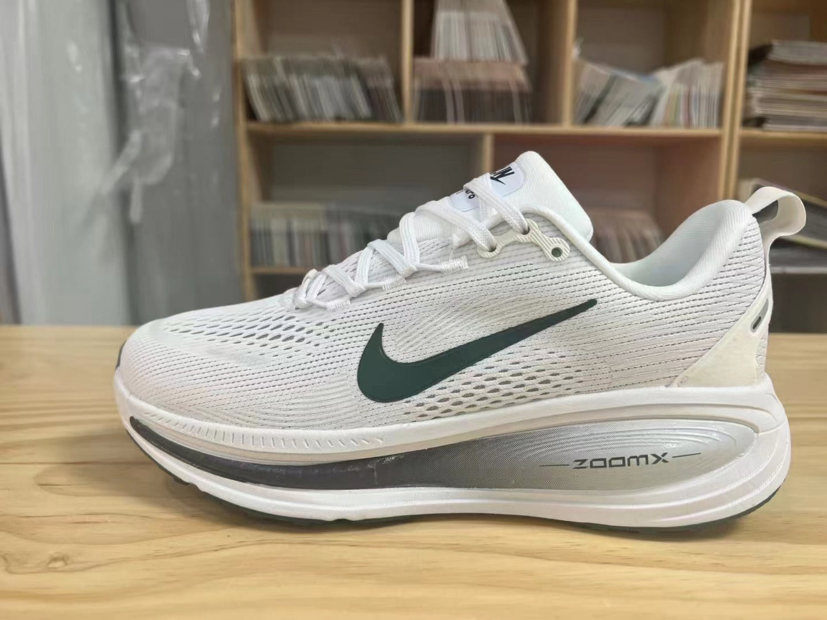 Nike Vomero 18 Shoes for Running, White with Dark Swoosh - product image from the listing.