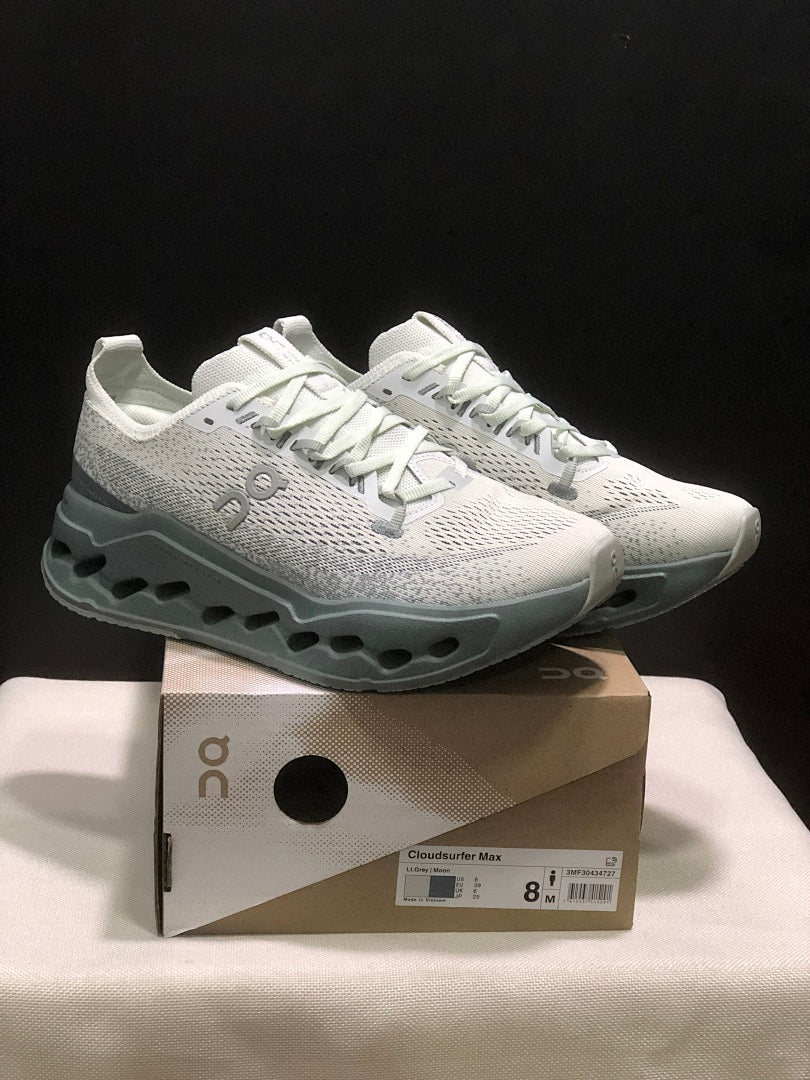 On Cloudsurfer Max Shoes for Running, Grey and Moon - product image from the listing.