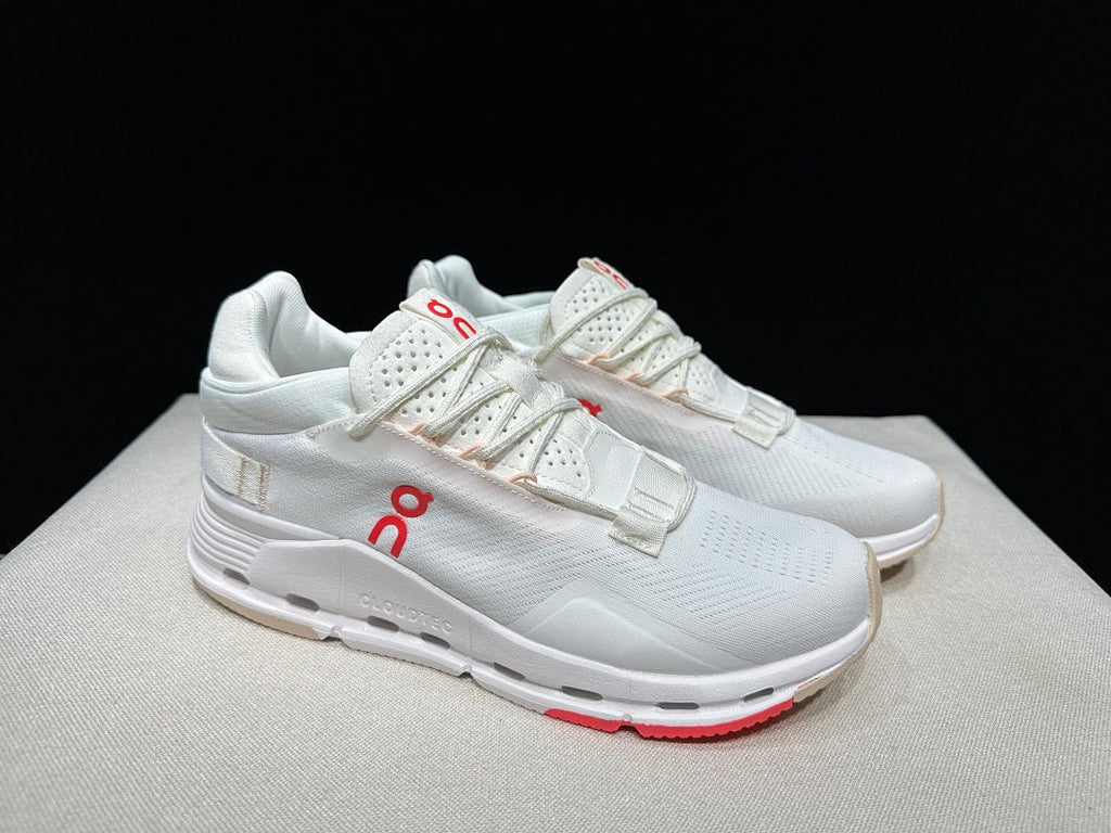 On Cloudnova 2 Trainers, White and Flame - product image from the listing.