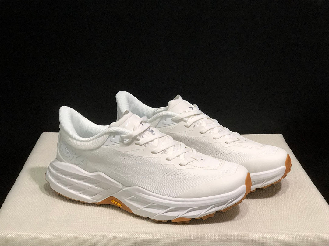 HOKA Speedgoat 5 Trail Running Shoes in White - product image from the listing.