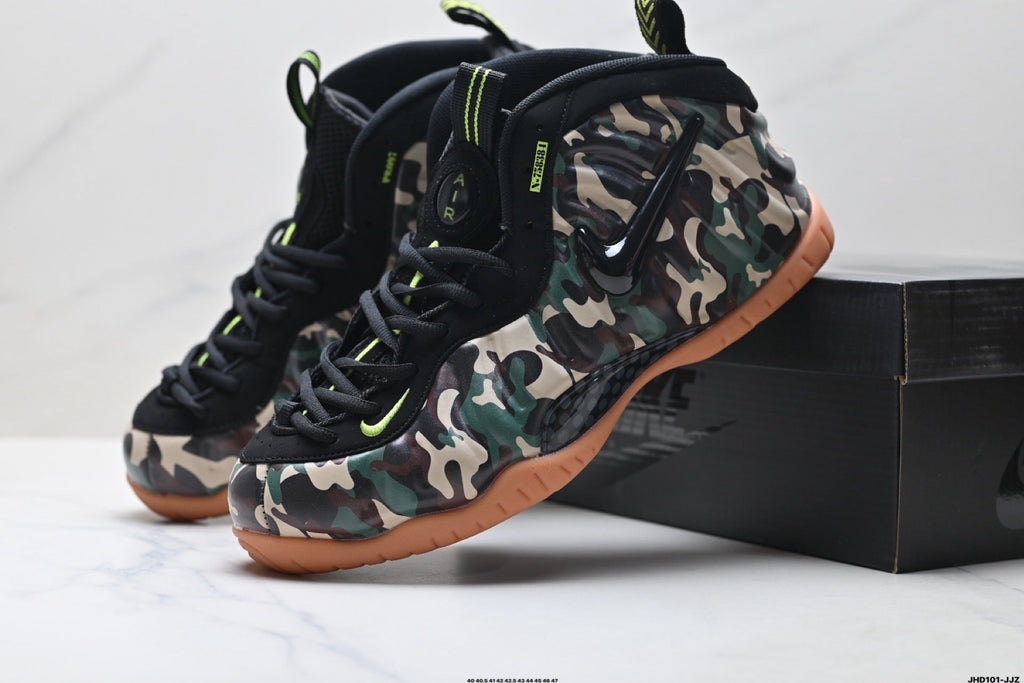 Nike Air Foamposite One Penny Hardaway Camo Trainers - product image from the listing.