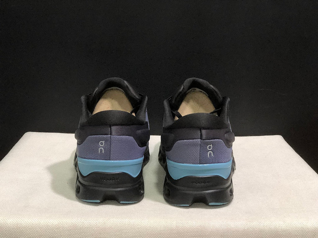 On Cloudstratus 3 Running Shoes, in Black and Blue - product image from the listing.