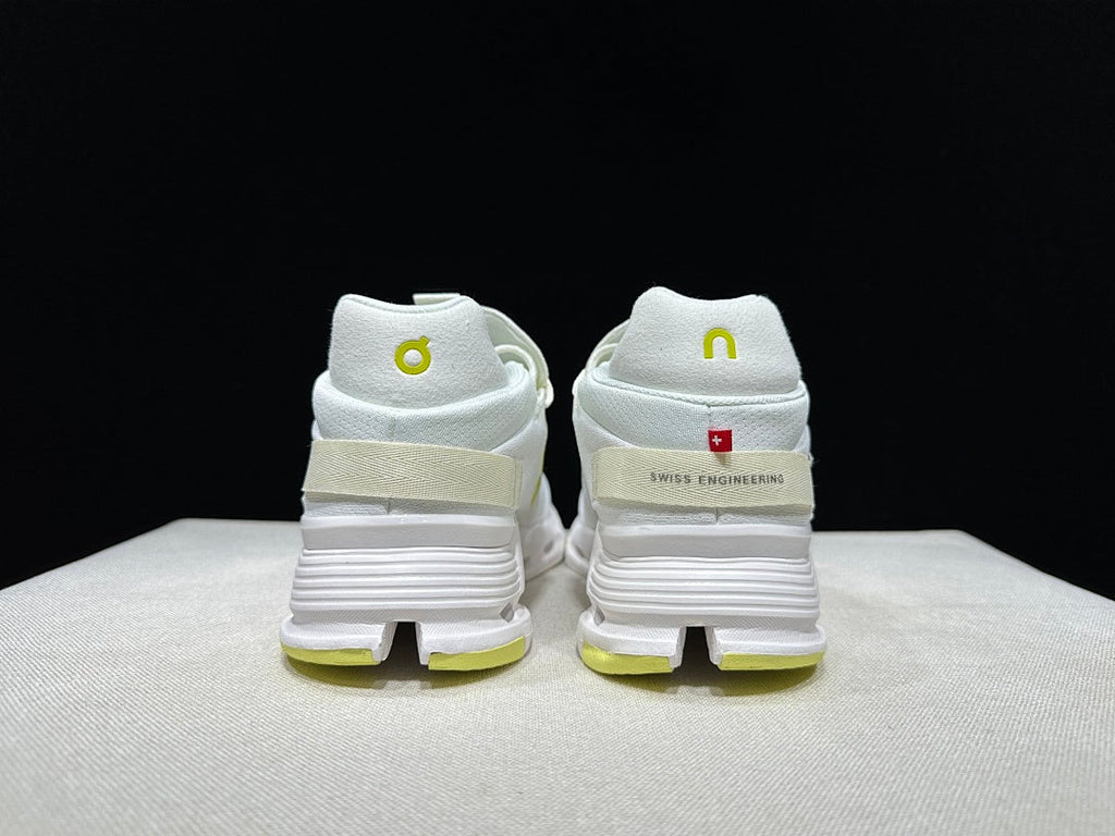 On Cloudnova 2 Sneakers in White and Lime - product image from the listing.